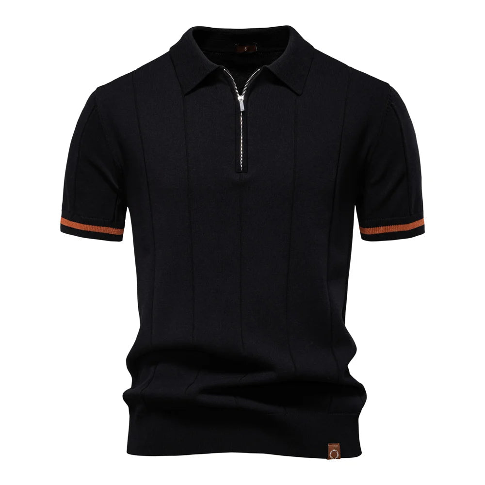 Monza Zip-Knit Polo Skjorte