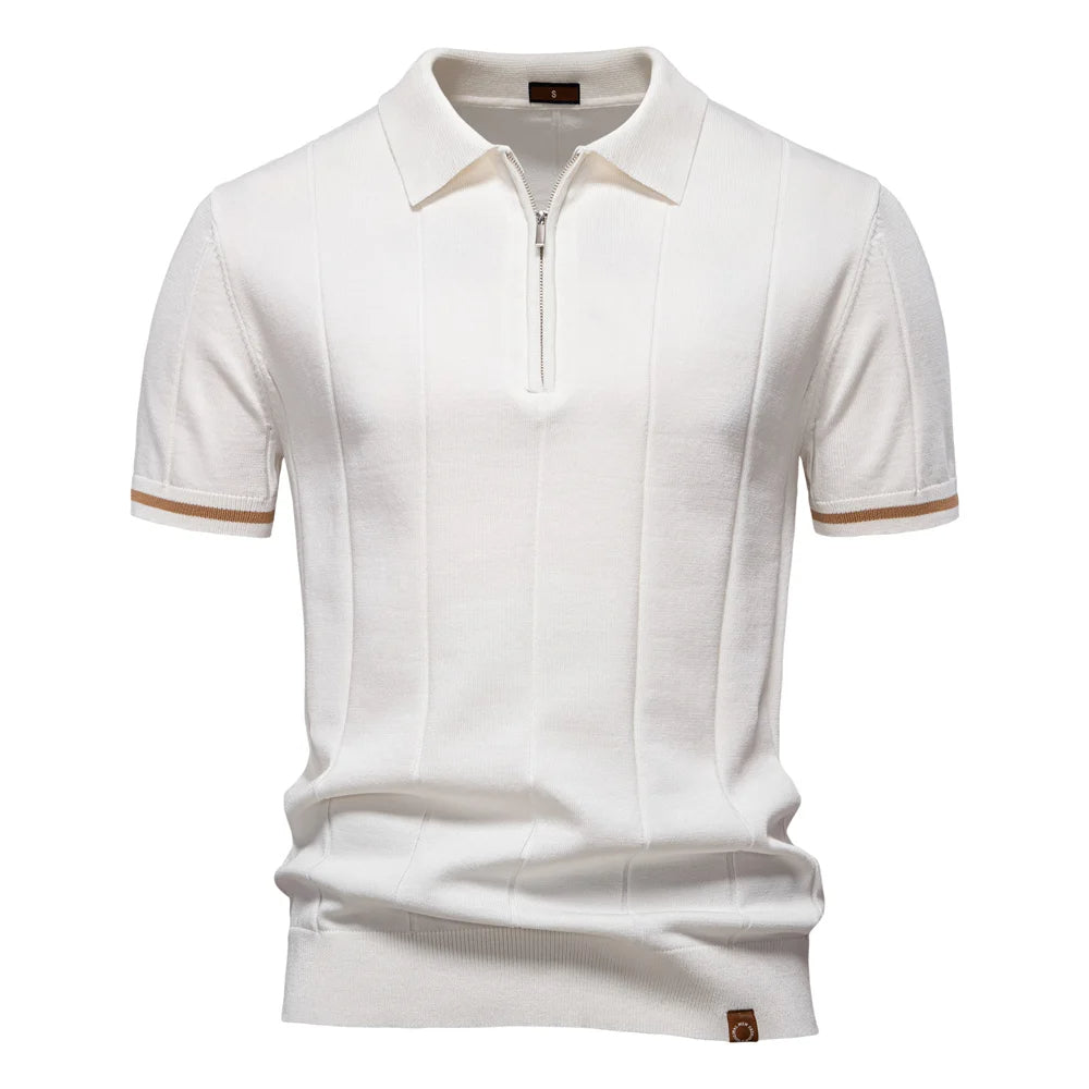 Monza Zip-Knit Polo Skjorte