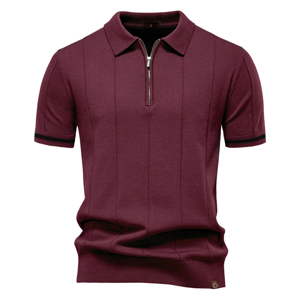 Monza Zip-Knit Polo Skjorte